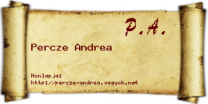 Percze Andrea névjegykártya