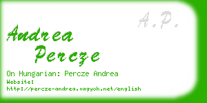 andrea percze business card